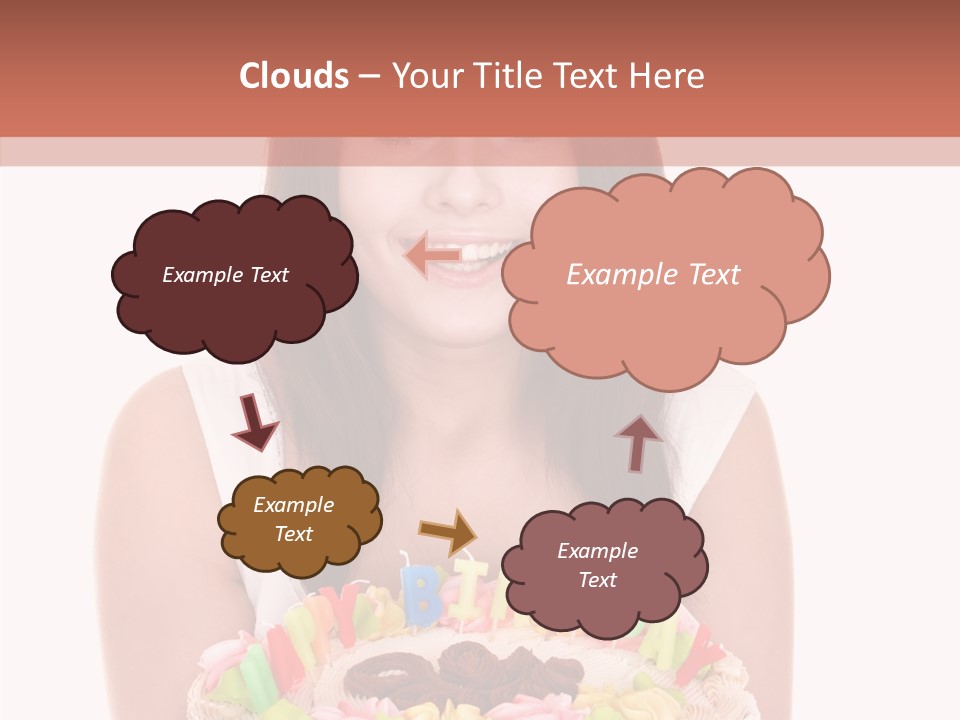 Holding A Cake PowerPoint Template