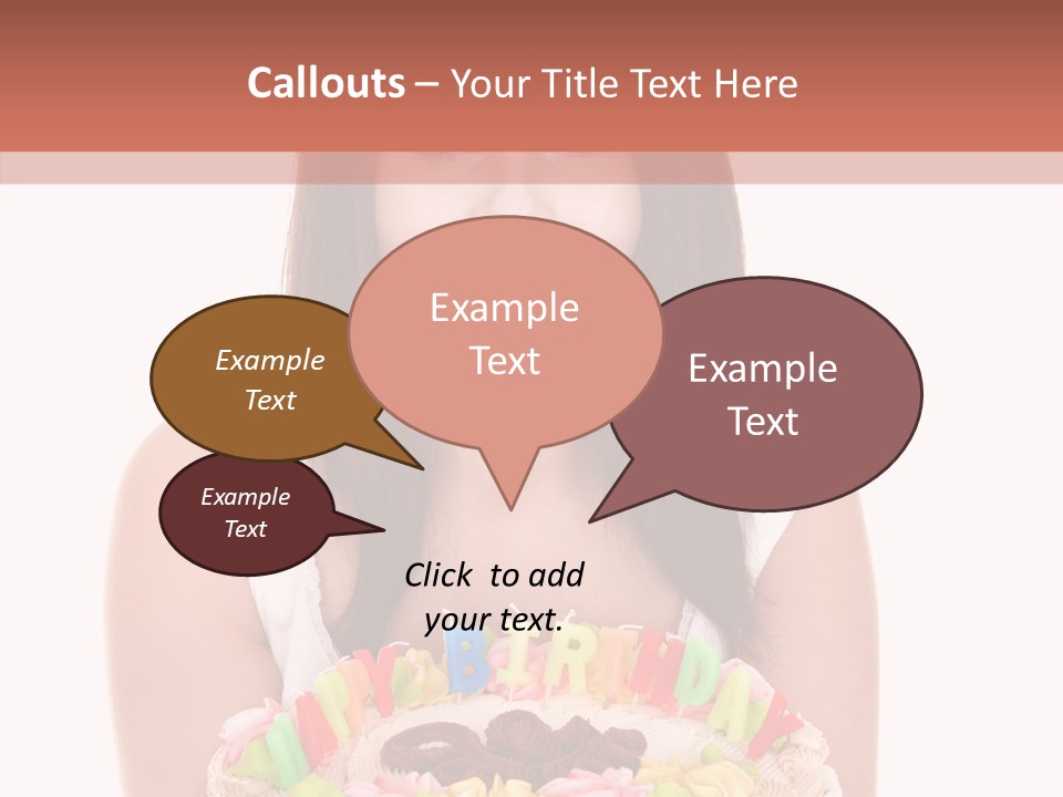 Holding A Cake PowerPoint Template