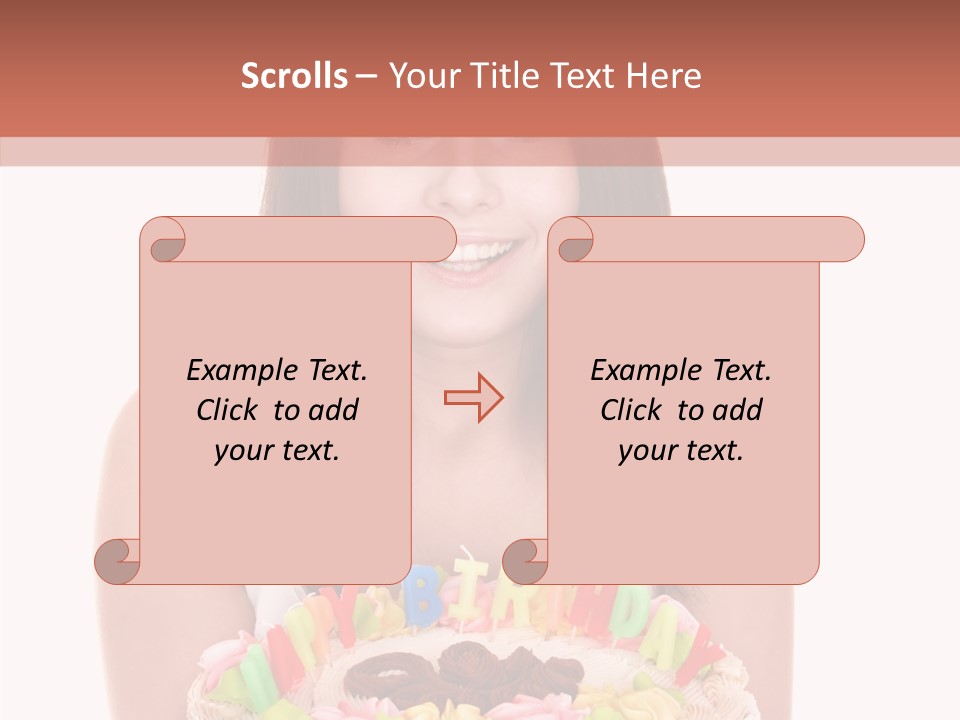 Holding A Cake PowerPoint Template