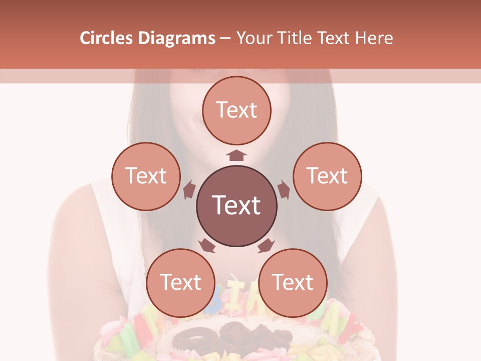 Holding A Cake PowerPoint Template