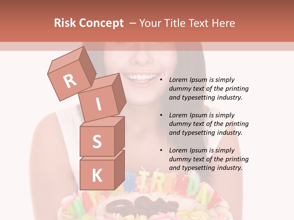 Holding A Cake PowerPoint Template