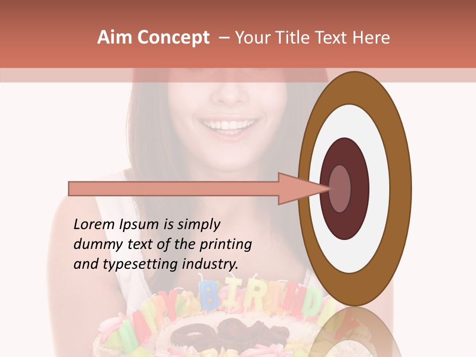 Holding A Cake PowerPoint Template