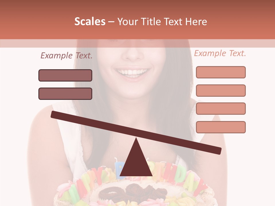 Holding A Cake PowerPoint Template