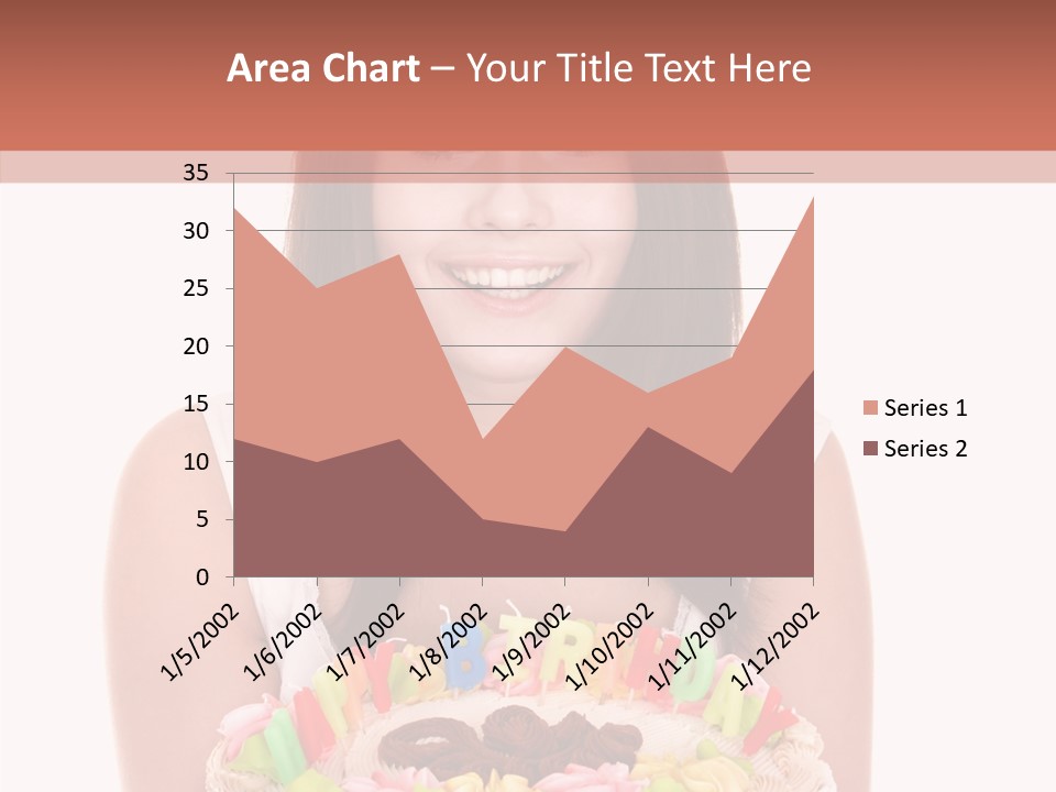 Holding A Cake PowerPoint Template