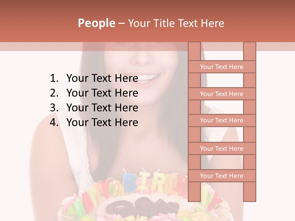 Holding A Cake PowerPoint Template