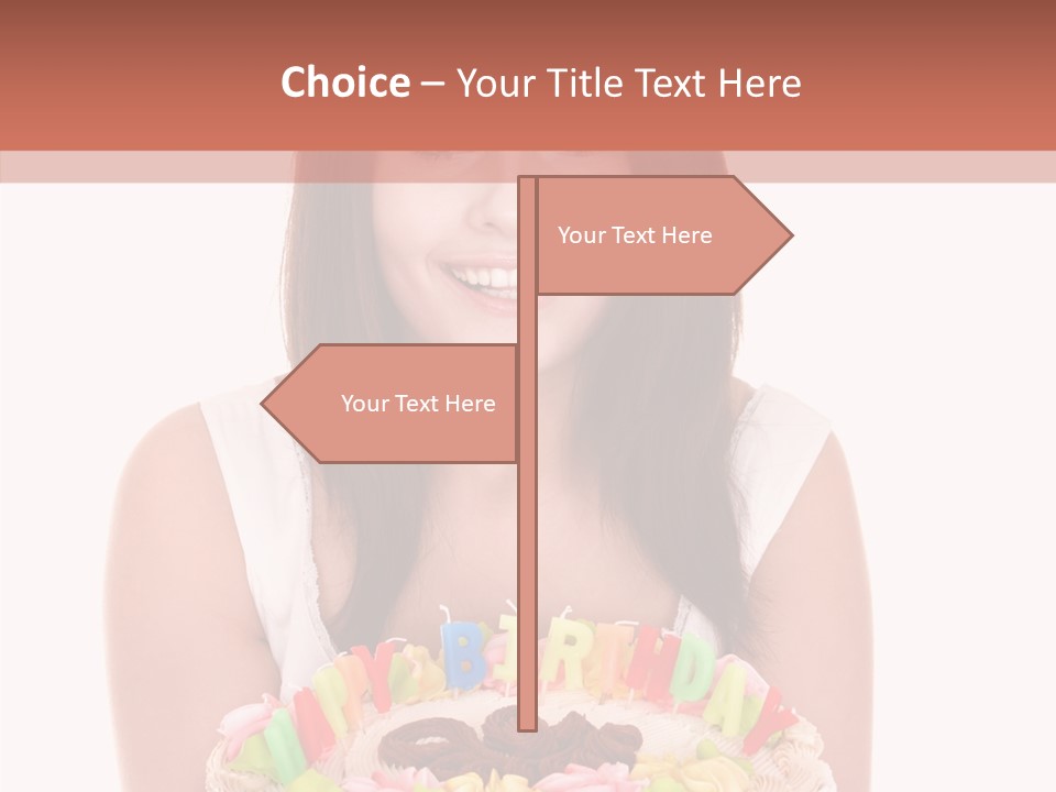 Holding A Cake PowerPoint Template