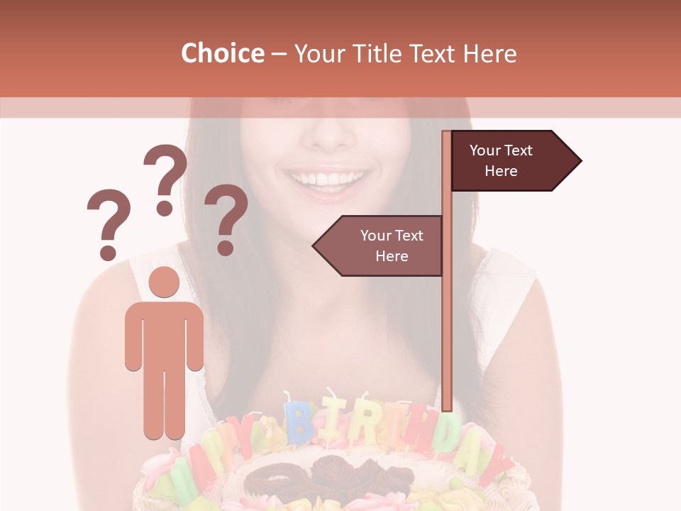 Holding A Cake PowerPoint Template