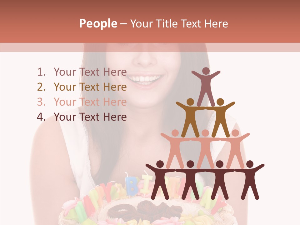 Holding A Cake PowerPoint Template