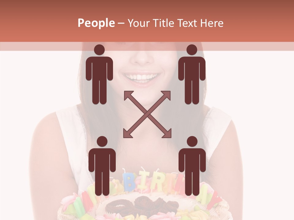 Holding A Cake PowerPoint Template