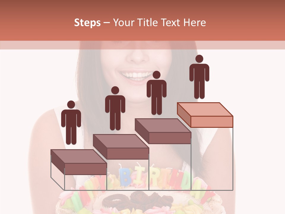 Holding A Cake PowerPoint Template