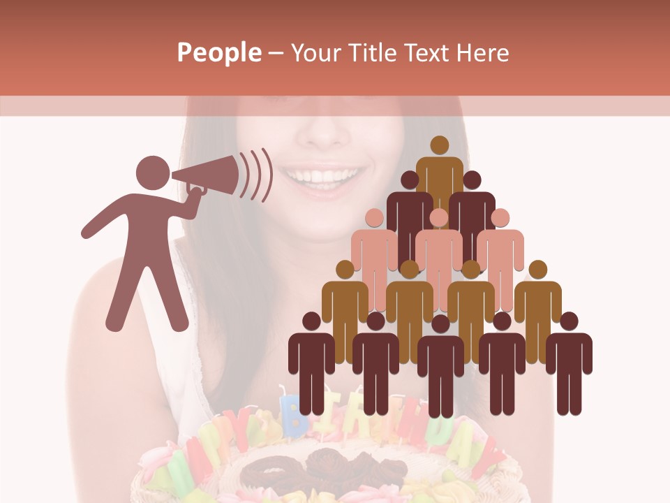 Holding A Cake PowerPoint Template