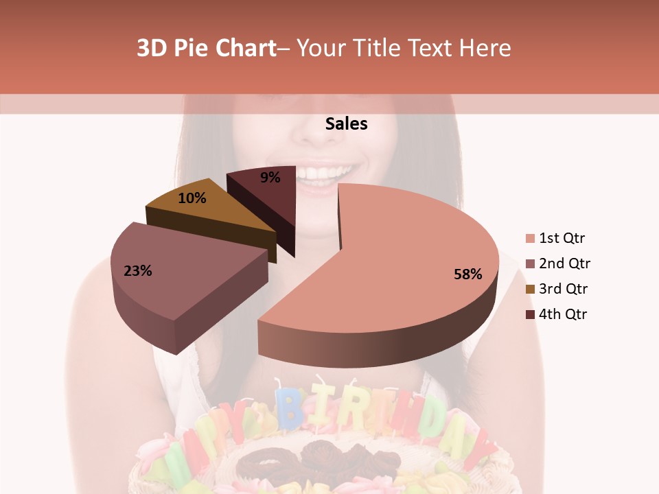 Holding A Cake PowerPoint Template