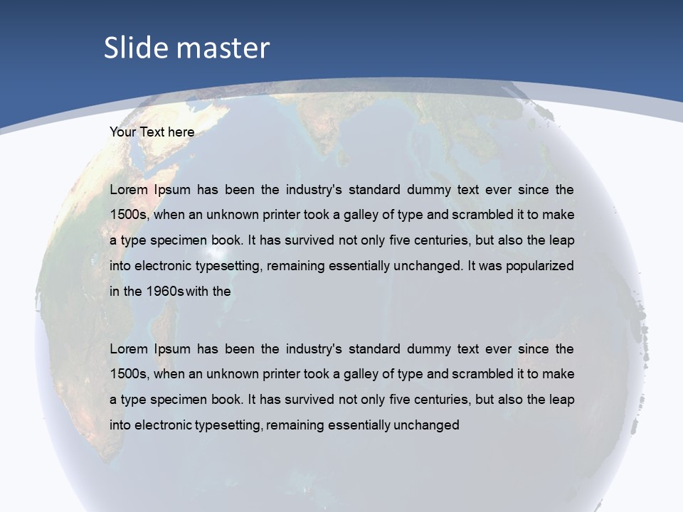 Indian Ocean On Earth PowerPoint Template