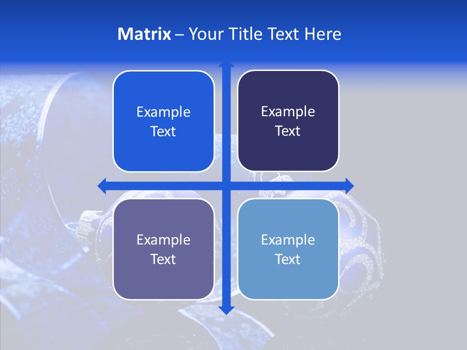 Blue Christmas Balls PowerPoint Template