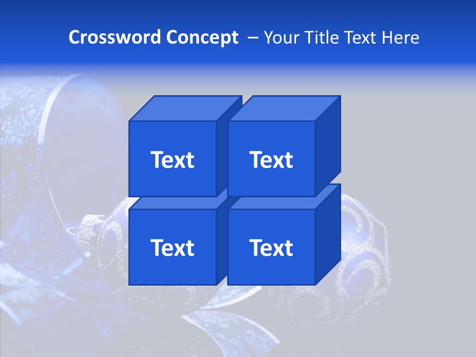 Blue Christmas Balls PowerPoint Template