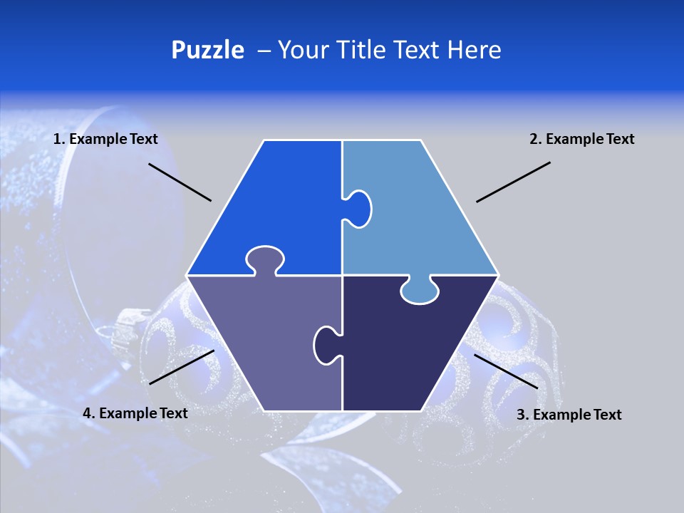 Blue Christmas Balls PowerPoint Template