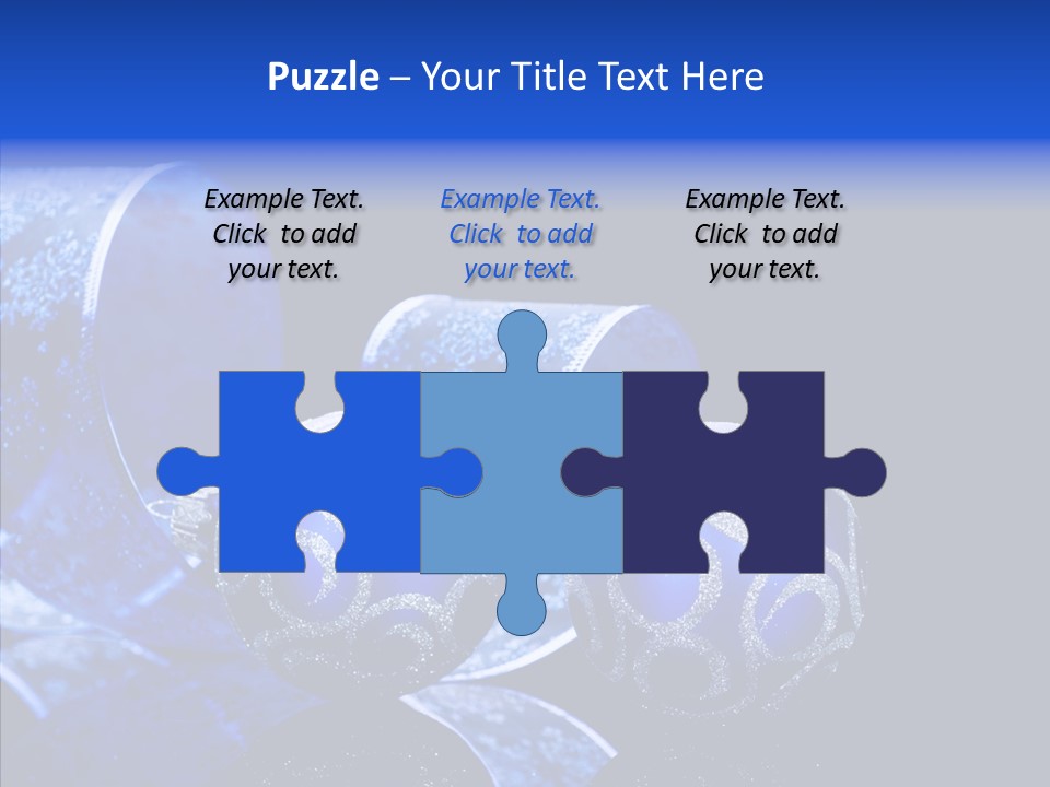 Blue Christmas Balls PowerPoint Template