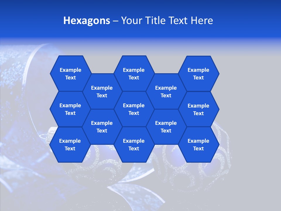 Blue Christmas Balls PowerPoint Template