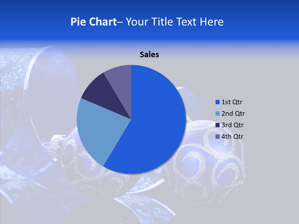 Blue Christmas Balls PowerPoint Template
