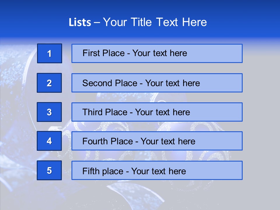 Blue Christmas Balls PowerPoint Template