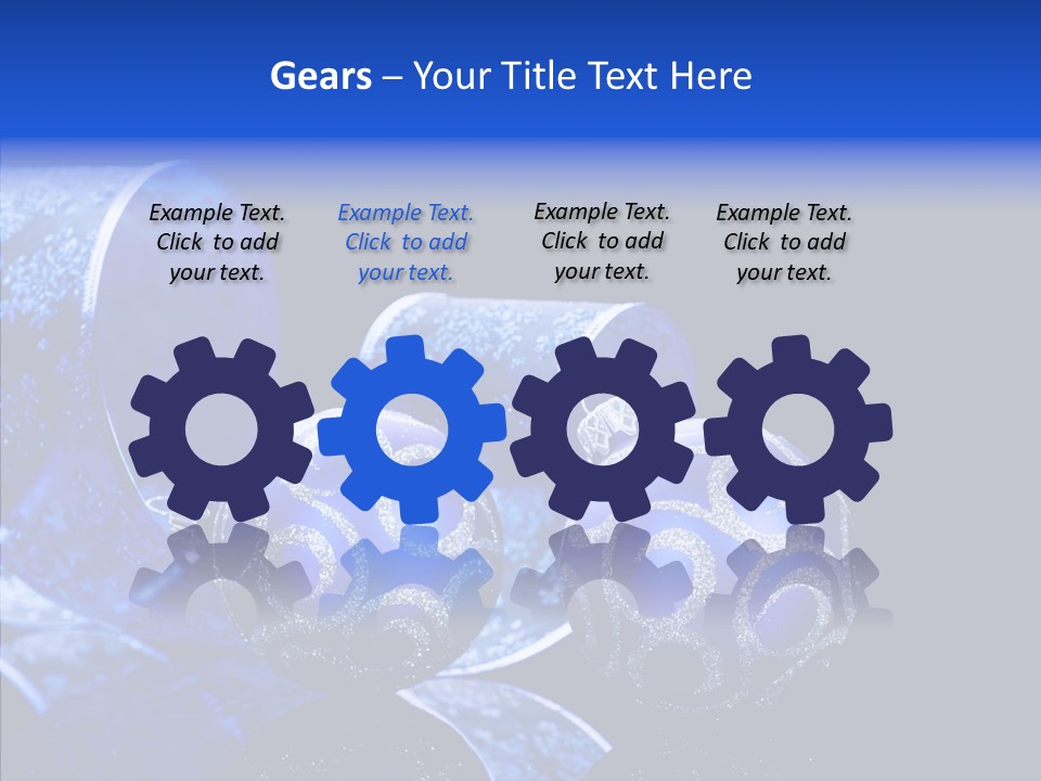 Blue Christmas Balls PowerPoint Template