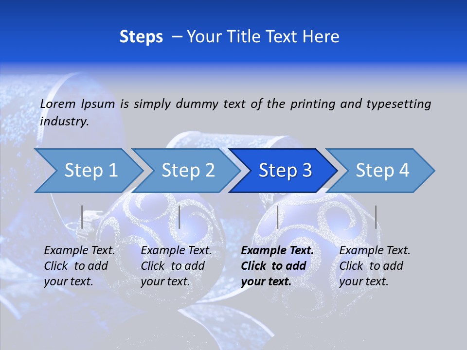 Blue Christmas Balls PowerPoint Template