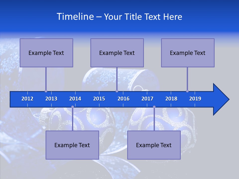 Blue Christmas Balls PowerPoint Template
