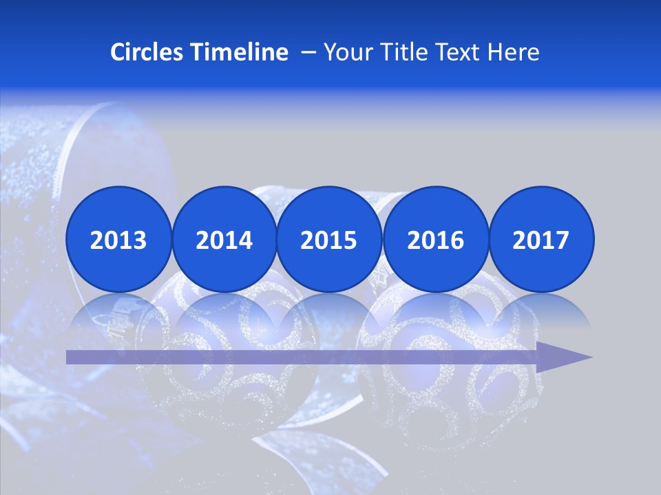 Blue Christmas Balls PowerPoint Template