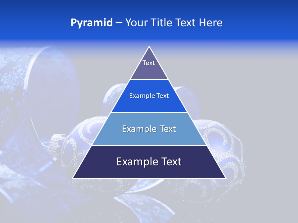 Blue Christmas Balls PowerPoint Template