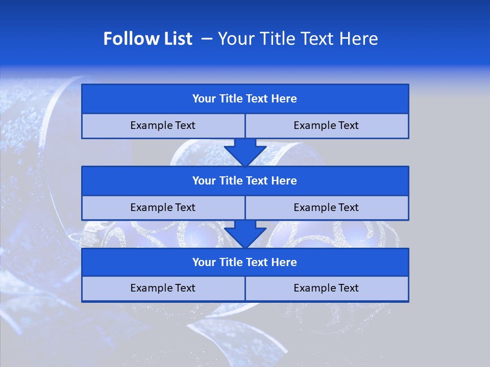 Blue Christmas Balls PowerPoint Template