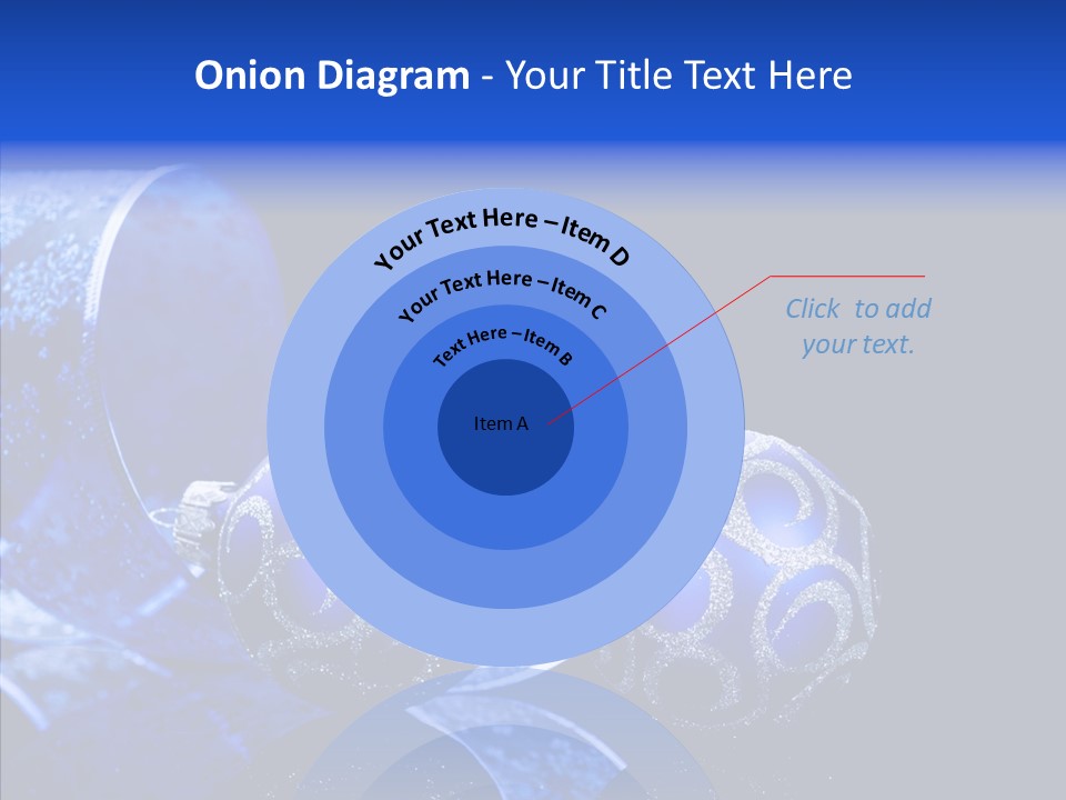 Blue Christmas Balls PowerPoint Template