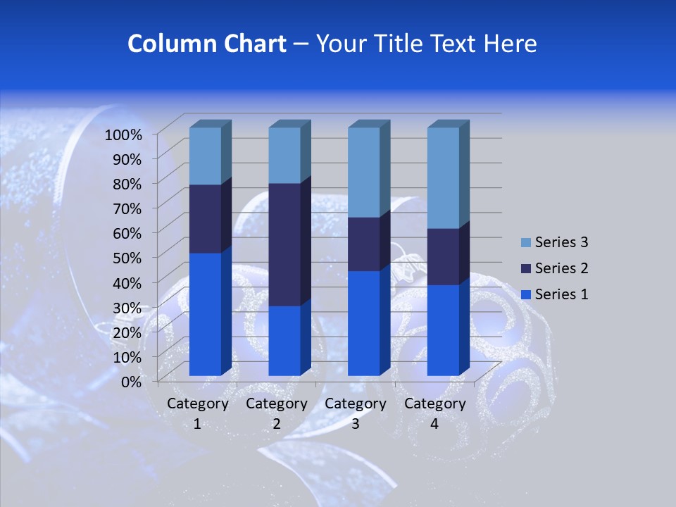 Blue Christmas Balls PowerPoint Template