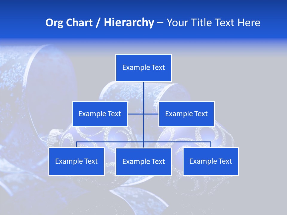 Blue Christmas Balls PowerPoint Template