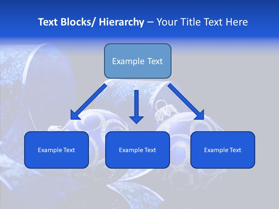 Blue Christmas Balls PowerPoint Template