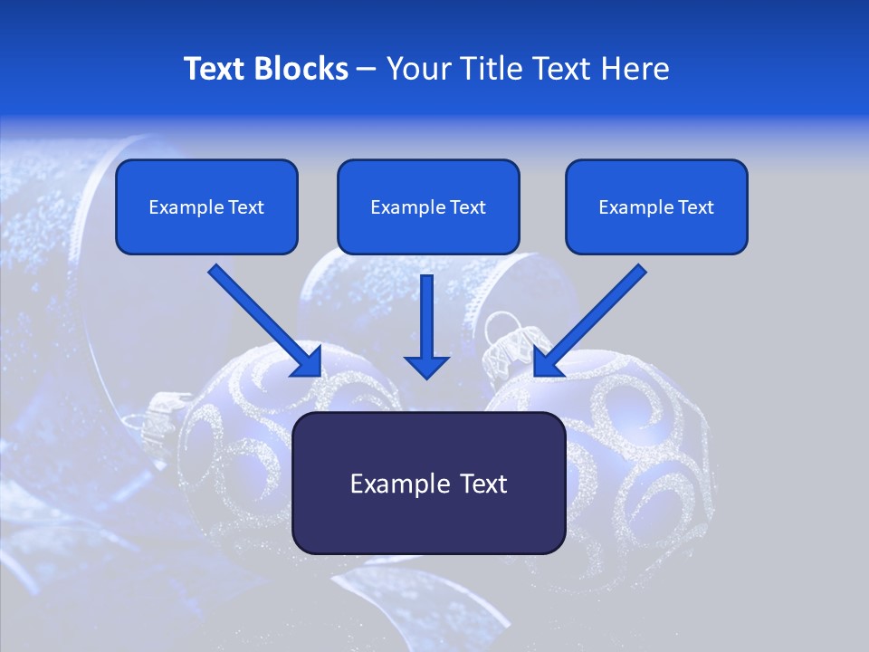 Blue Christmas Balls PowerPoint Template