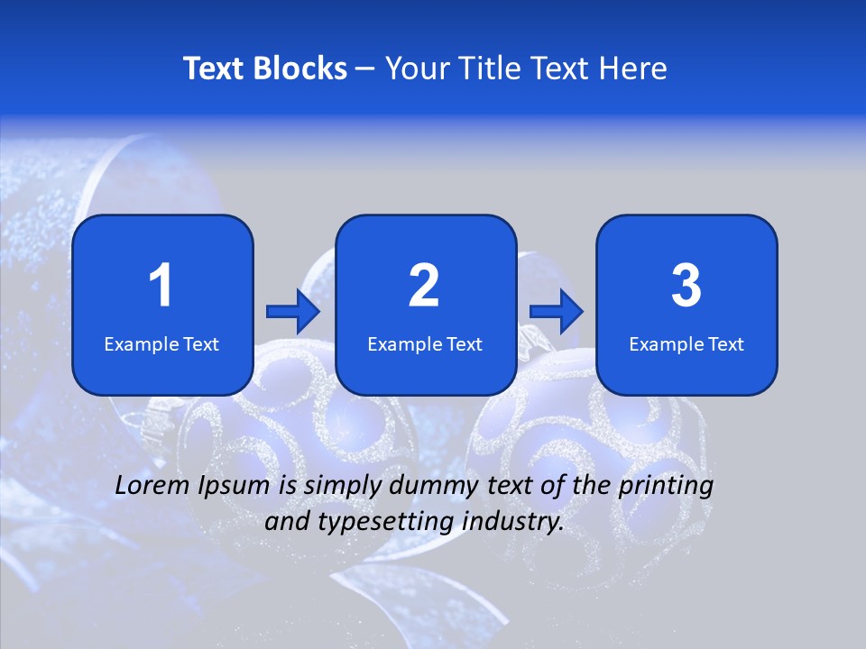 Blue Christmas Balls PowerPoint Template