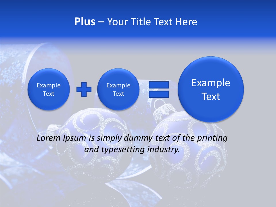 Blue Christmas Balls PowerPoint Template