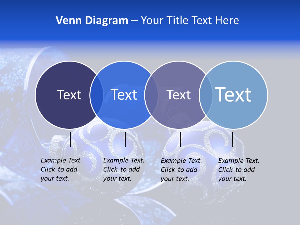 Blue Christmas Balls PowerPoint Template