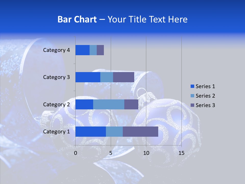 Blue Christmas Balls PowerPoint Template