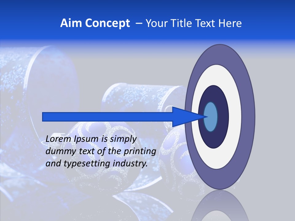 Blue Christmas Balls PowerPoint Template