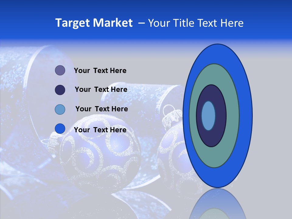 Blue Christmas Balls PowerPoint Template