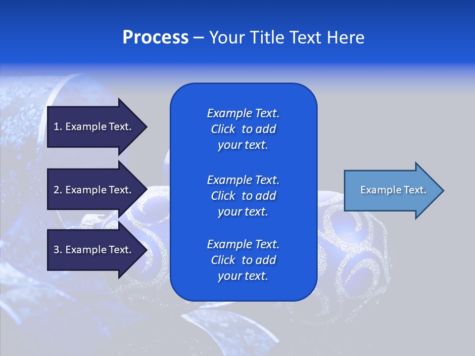 Blue Christmas Balls PowerPoint Template