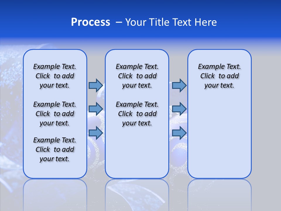 Blue Christmas Balls PowerPoint Template