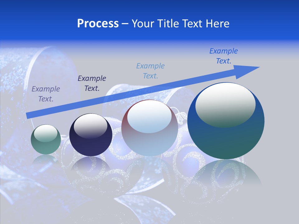 Blue Christmas Balls PowerPoint Template