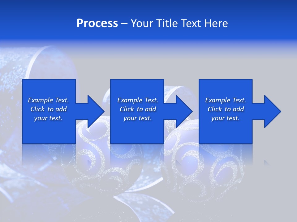 Blue Christmas Balls PowerPoint Template