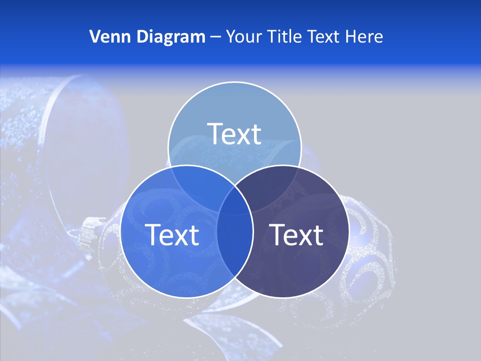 Blue Christmas Balls PowerPoint Template