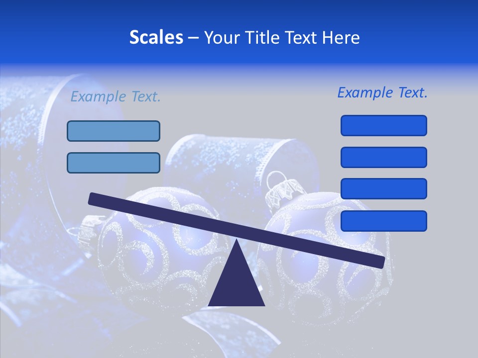 Blue Christmas Balls PowerPoint Template