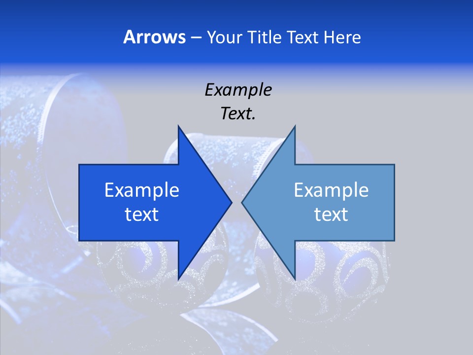 Blue Christmas Balls PowerPoint Template