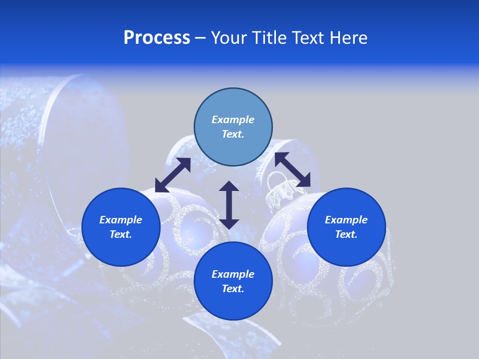 Blue Christmas Balls PowerPoint Template