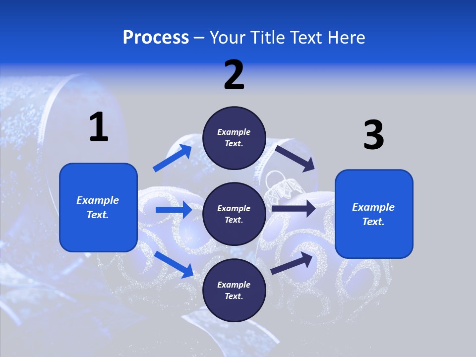 Blue Christmas Balls PowerPoint Template